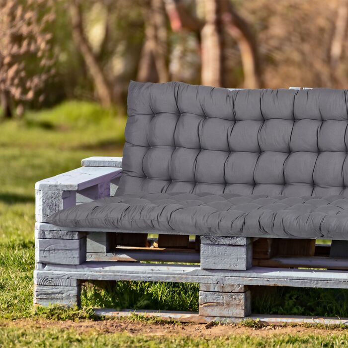 Relaxdays Накладка на банкетку сірого кольору