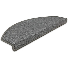 Напівкруглі килимки для сходів Kettelservice-Metzker Ariston темно-сірого кольору, 15 шт.