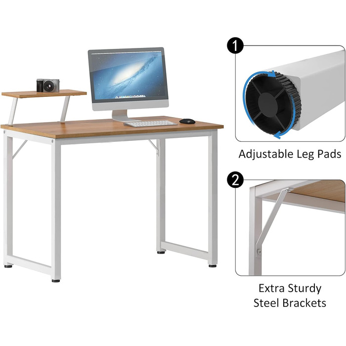 Комп'ютерний стіл SDHYL 100 см: сучасний дизайн, полиці для зберігання, ідеальний для дому та офісу