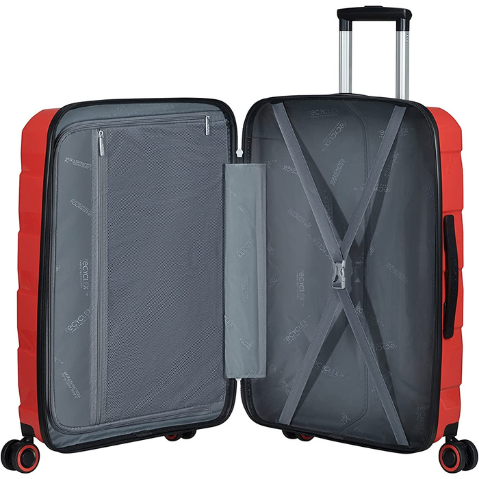 Валіза American Tourister Air Move Spinner L, 75 см, 93 л, Coral Red, M (66 см - 61 л)