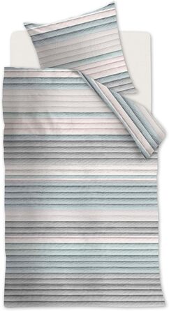 Постільна білизна Macon Renforc сіро-рожево-блакитний розмір 155х220 см (80х80 см)