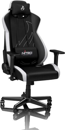 Ігрове крісло Nitro Concepts S300 EX, сяюче біле, 56x57x140 см, штучна шкіра PU