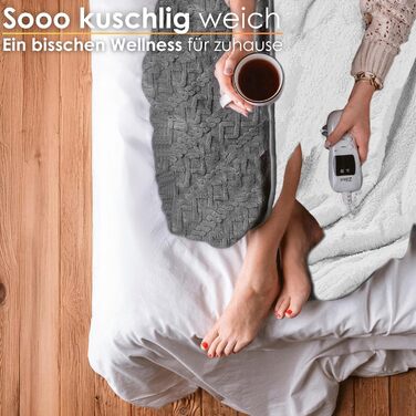 Електрична гріюча ковдра з автовимкненням 180x130 см, 9 температурних режимів, 40°C, пральна