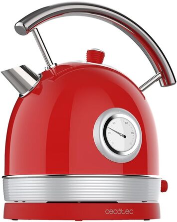 Електричний чайник Cecotec Thermosense 420 Vintage Light Red - 1.8 л, 2200 Вт, з термоіндикатором, червоний