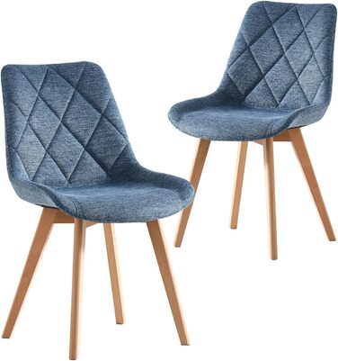 Крісла для їдальні B&D Home Tania (2 шт.), оббивка Merlot, дизайн у стилі Skandi, для кухні, офісу, вітальні