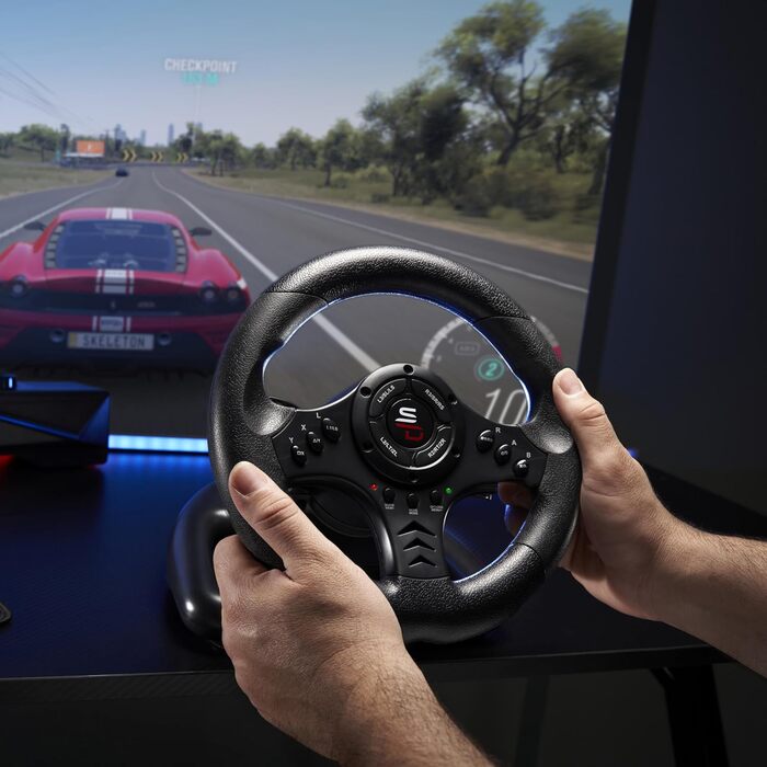 Racing Wheel Rennlenkrad SV450 Subsonic з педалями, вібрацією та перемикачем – для Xbox X/Series X, Switch, PS4, Xbox One, PC
