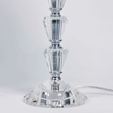 Лампа для столу Relaxdays з кришталевою основою та тканинним абажуром