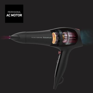 Професійний фен Taurus Fashion 2300 Pro: AC-двигун, 2200 Вт, 3 температурні режими, холодний струмінь повітря