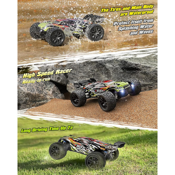 Радіокерований позашляховик Haiboxing Hailstorm 1/18 4WD 36 км/год, електричний RC автомобіль для бездоріжжя, водонепроникний