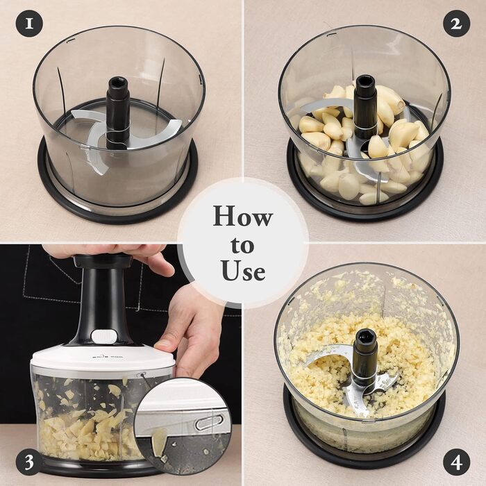 Подрібнювач овочів Smile Mom 1.2 л (білий) - швидкий та професійний подрібнювач для овочів, фруктів та песто