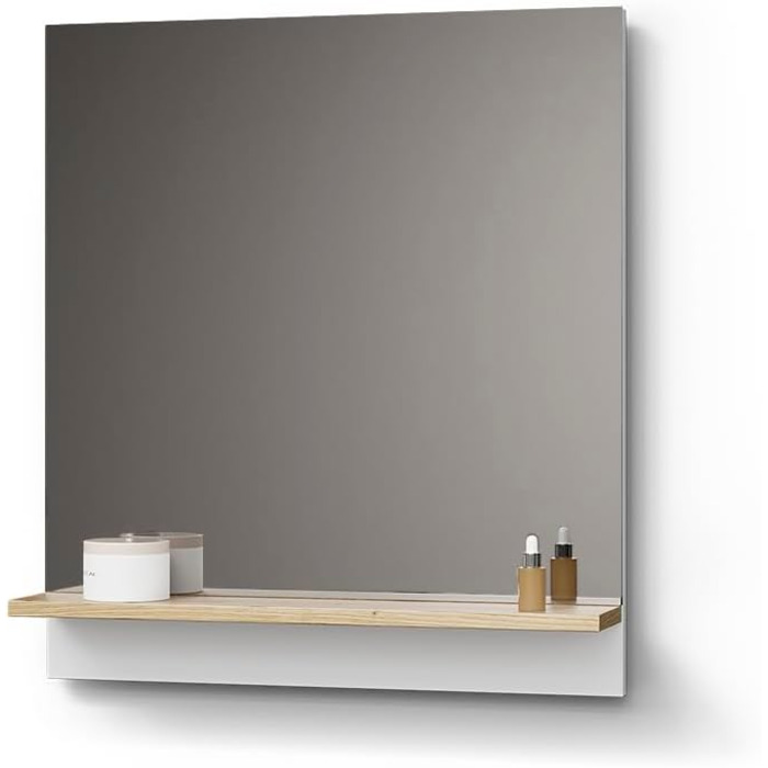 Дзеркало для ванної кімнати Livinity Timavo з полицею, білий, 60 x 67 см