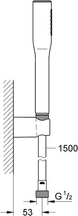 Набір настінних кронштейнів (водозберігаючий, 1 струминний тип, система проти вапняного нальоту), хромований, 27369000 без настінної ключової арки Одинарний
