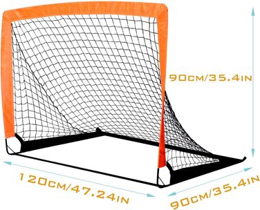 Складаний набір OYE з 2 сіток для футбольних воріт, Миттєва спливаюча гра Футбольна сітка для стовпів зі скловолокна, Спорт на свіжому повітрі, Тренування, Підлітки, Дорослі, Футбол із сумкою для перенесення, 122 x 91 x 91 см