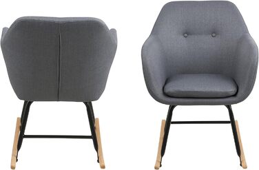Крісло-гойдалка AC Design Furniture Wendy, метал, сірий (темно-сірий), 57x71x81 см