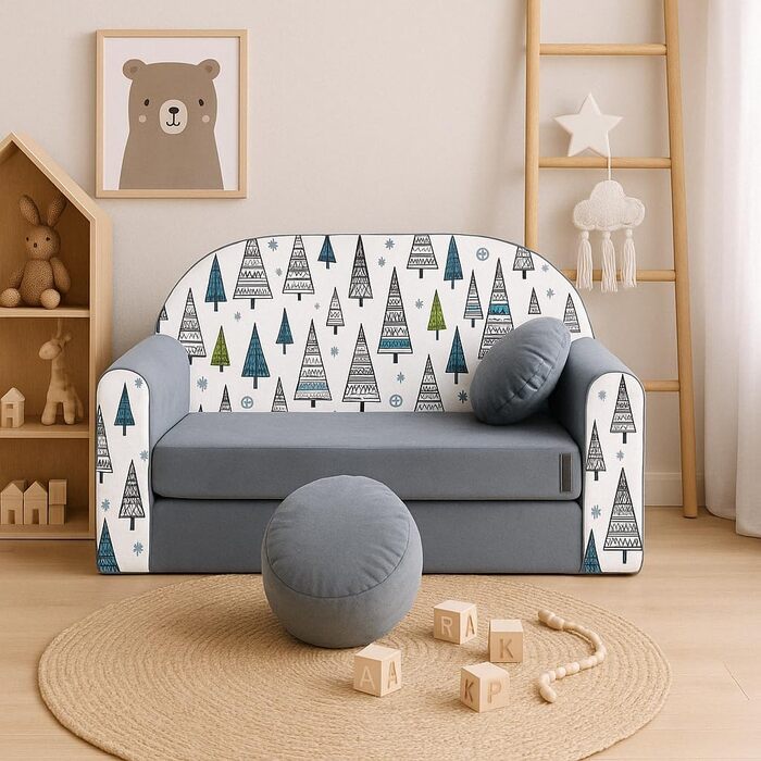Дитяче крісло-софа 3в1 з функцією ліжка для дівчаток та хлопчиків, крісло-мішок, дитяче ліжко-крісло для дитячої кімнати