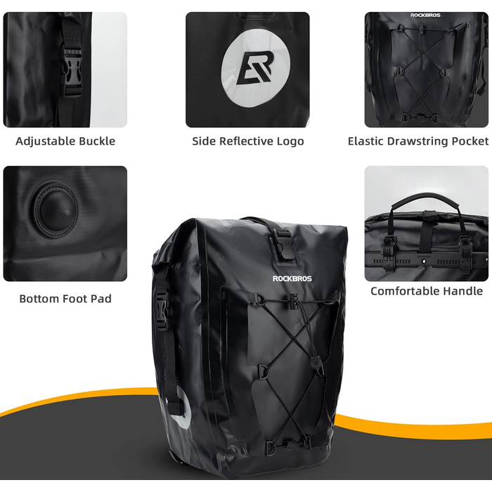 Багажна сумка для багажу Кофр для багажника 25L-32L 100 водонепроникні задні кофри з чорною ручкою*1