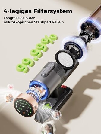 Бездротовий пилосос Proscenic P11 Ultra: потужний, легкий, з акумулятором 50 хв, сенсорний екран, анти-намотування, для дому та авто