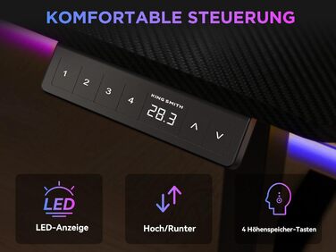 Електричний кутовий стіл WALKINGDESK 160 x 140 см з регулюванням висоти, чорний. Стіл для офісу, геймінгу та дому з кабелеуправлінням