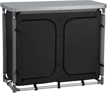 Складний шафа для кемпінгу CampFeuer 102x47x83.5 см, алюмінієвий каркас, кемпінгова кухня з 2 блискавками