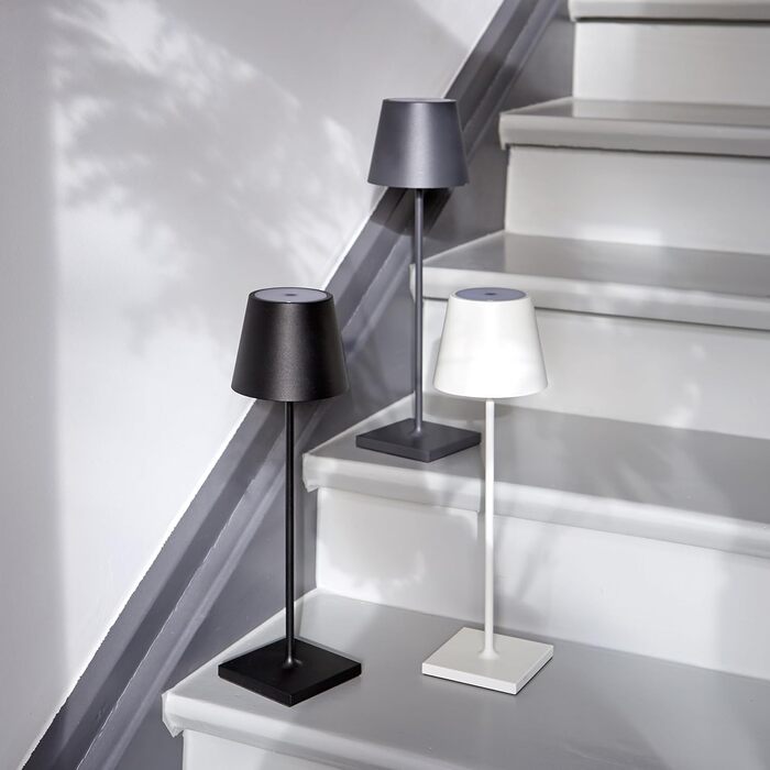 LED акумуляторна лампа SIGOR Nuindie 2.0 (2 шт.) - диммування, IP54, 38 см, USB-C, 12 год, графітовий колір