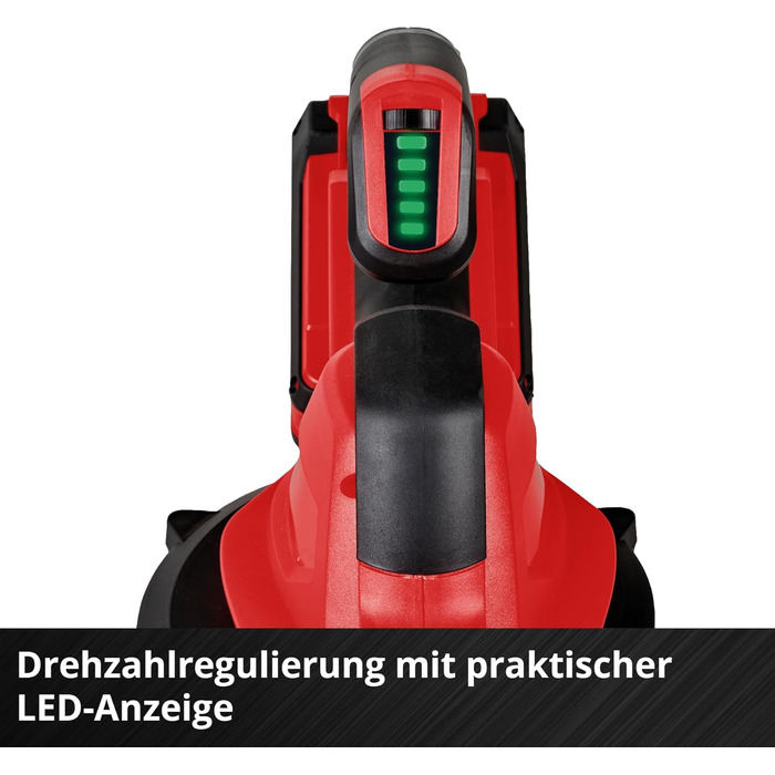 Einhell GE-UB 18/250 Li E-Solo: Акумуляторний повітродув Power X-Change (18 В, 250 км/год, 3 насадки, регулювання швидкості, без акумулятора + акумулятор 4.0Ah та зарядний пристрій)