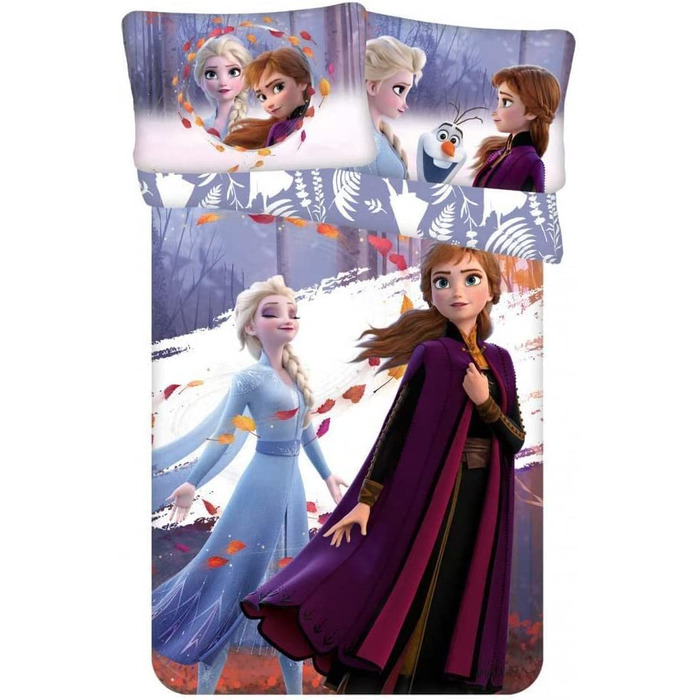 Дитяча постільна білизна Disney Frozen 2 для крижаної королеви Анни Ельзи, подушка, покривало для ліжка 100x135 см