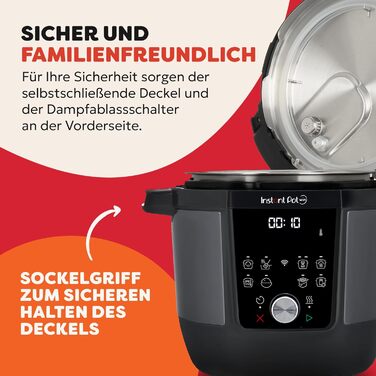 Instant Pot Plus 9-в-1: Мультиварка з Wi-Fi, 5.7 л, нержавіюча сталь