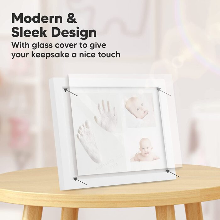 Дитячий набір відбитків рук і стоп-гіпсовий зліпок дитячої руки і стопи для новонароджених-Дитяча рамка для фотографій з відбитками рук-слід