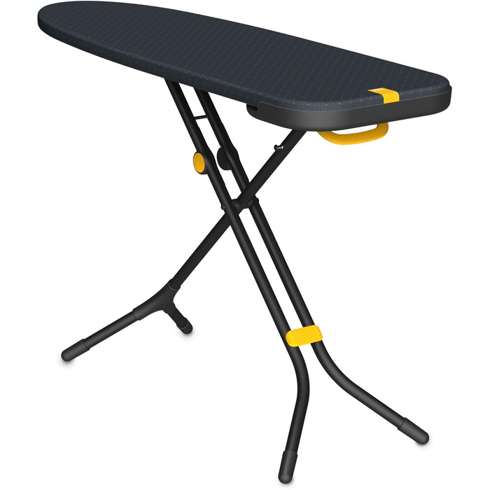 Прасувальна дошка Joseph Joseph Glide Plus 135 x 45 см з регулюванням висоти та стійкою до нагрівання поверхнею для прасування, зручне зберігання, 4-шаровий бавовняний чохол, чорний/синій