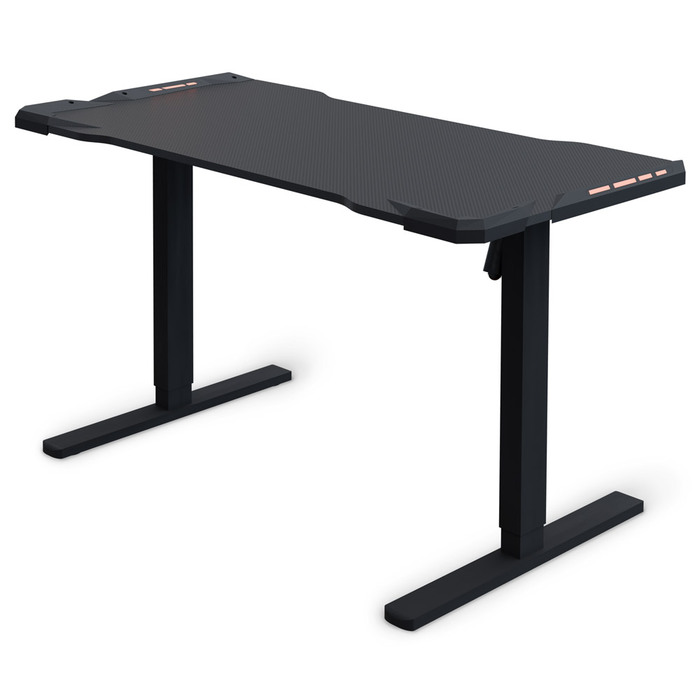 Стіл Mealux PowerDesk Carbon RGB з електрорегулюванням висоти (арт. EVO-201 Carbon / B)