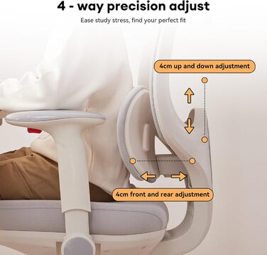 Крісло офісне MUSSO T30 ергономічне, регульоване, сітка, сіре