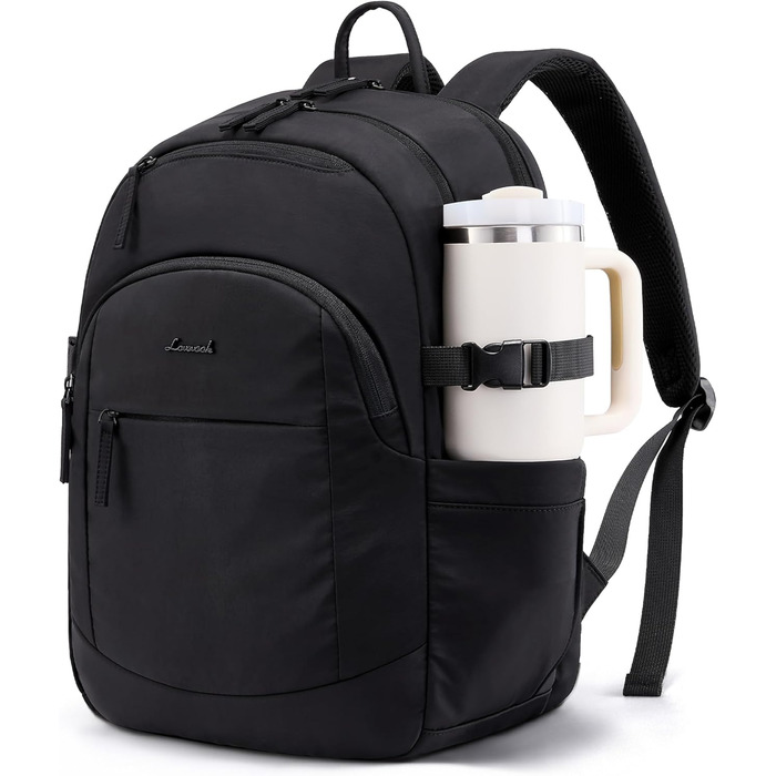 LOVEVOOK Рюкзак для ноутбука 17,3 дюйма, водонепроникний, для жінок та чоловіків, чорний