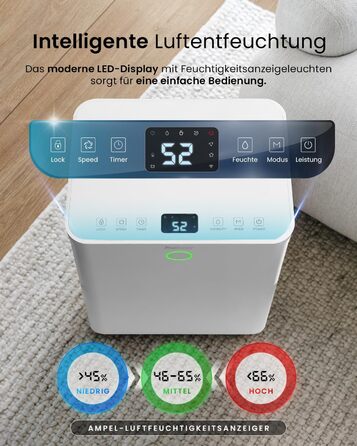 Про Breeze OmniDry - електросушарка для повітря з Wi-Fi, 12л/24г, з функцією сушіння білизни, датчиком вологості, таймером, проти цвілі, для приміщень до 25м²