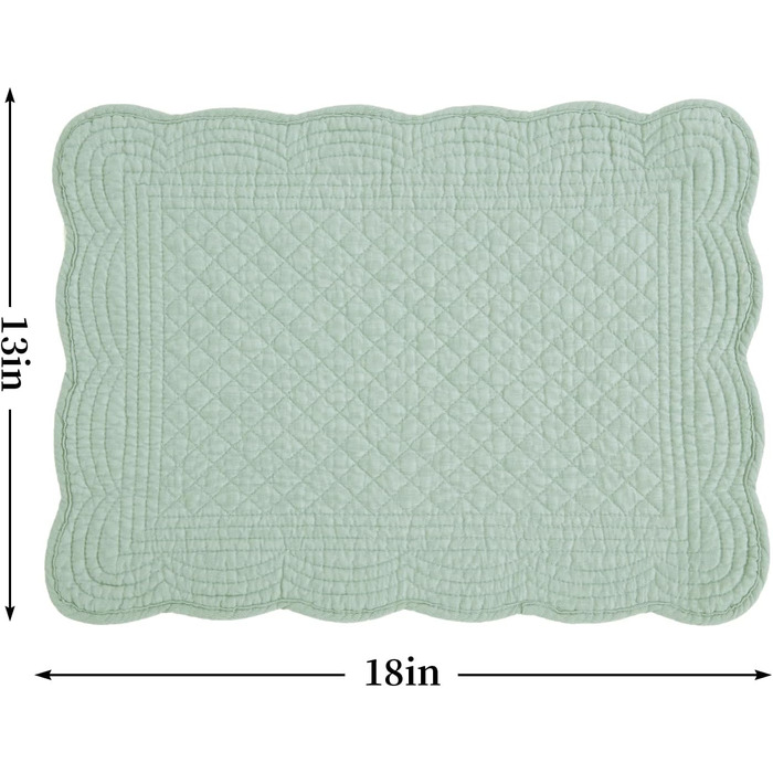 Підставки під тарілки MABOZOO, 6 шт., бавовна, миючіся, для кухні та обіднього столу, зелені