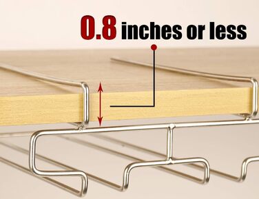 Підставка для склянок BAFVT – 2-ярусна, з нержавіючої сталі, для кріплення під шафу, органайзер для зберігання склянок