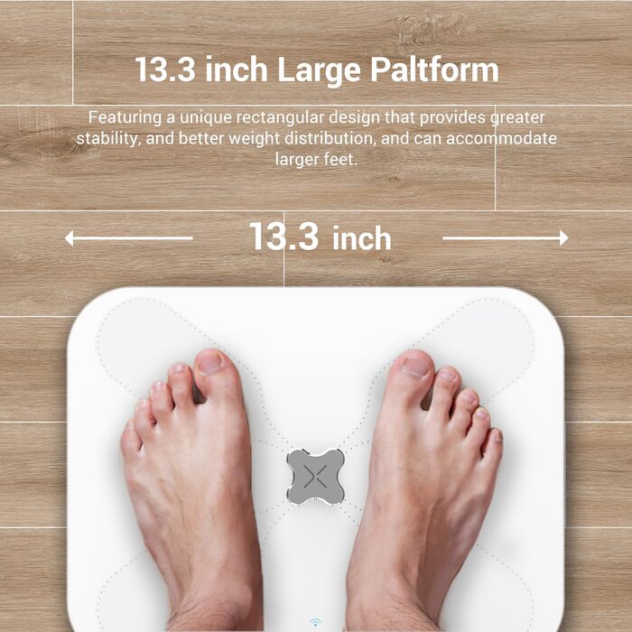 Шкала жиру в організмі PICOOC, ваги для людей у ванній кімнаті цифрові, ваги тіла Bluetooth для людей із додатком, 25 показань, включаючи вагу, м'язову масу, воду, білок, скелетні м'язи, вагу кісток, BMR тощо (S3 Lite White)