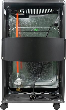 Газовий та електричний обігрівач 4200 Вт гібридний з газовим регулятором | для використання в приміщенні та на вулиці (газовий обігрівач тільки на вулиці) | підходить для балонів бутан/пропан до 11 кг | з підключенням до електромережі