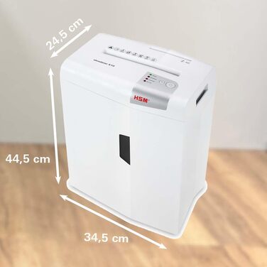 Шредер HSM Shredstar X10: безпечне знищення документів, P-4, 10 аркушів, 4.5x30 мм, для дому та офісу