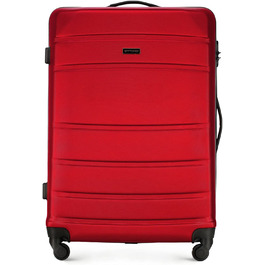 ВІТТХЕН великий чемодан візок Валіза Дорожня валіза з АБС-пластика з жорсткою оболонкою візок 4 ролика комбінований замок червоний 56-3A-653-35
