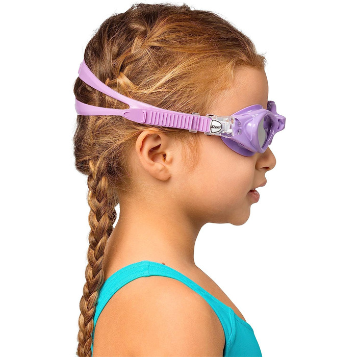 Дитячі окуляри для плавання з королівським крабом преміум-класу Cressi (вік королівського краба 7/15 років, прозора лінза бузкового кольору)