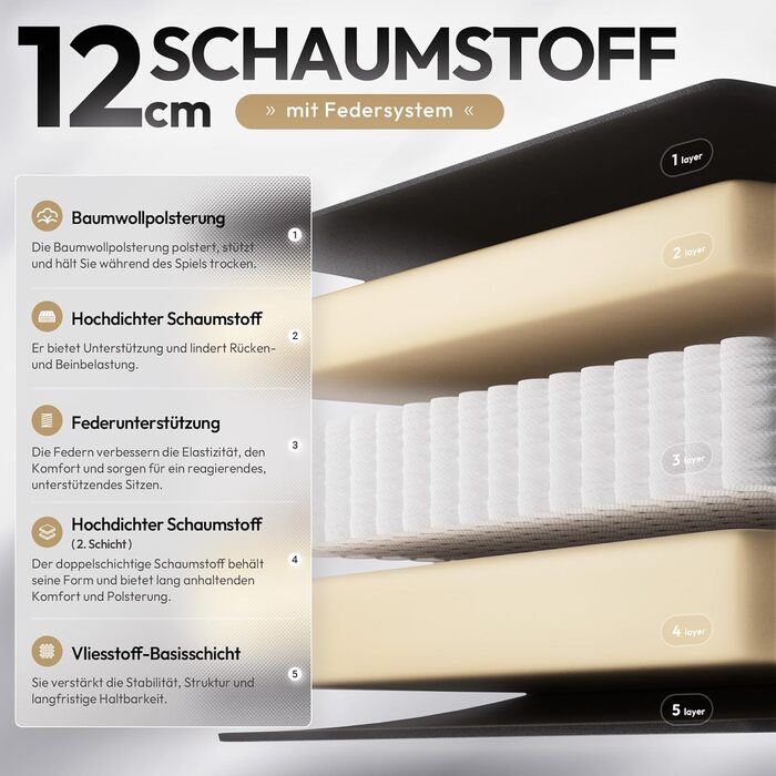 Ігровий крісло Dowinx з підголівником та підставкою для ніг, тканинне, з масажем (Чорний та Зелений)