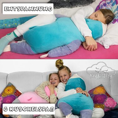 Подушка для шиї Nuffeldns Cuddly Toy Подушка для годування Подушка для вагітних Лінивець, бірюза, 80 см