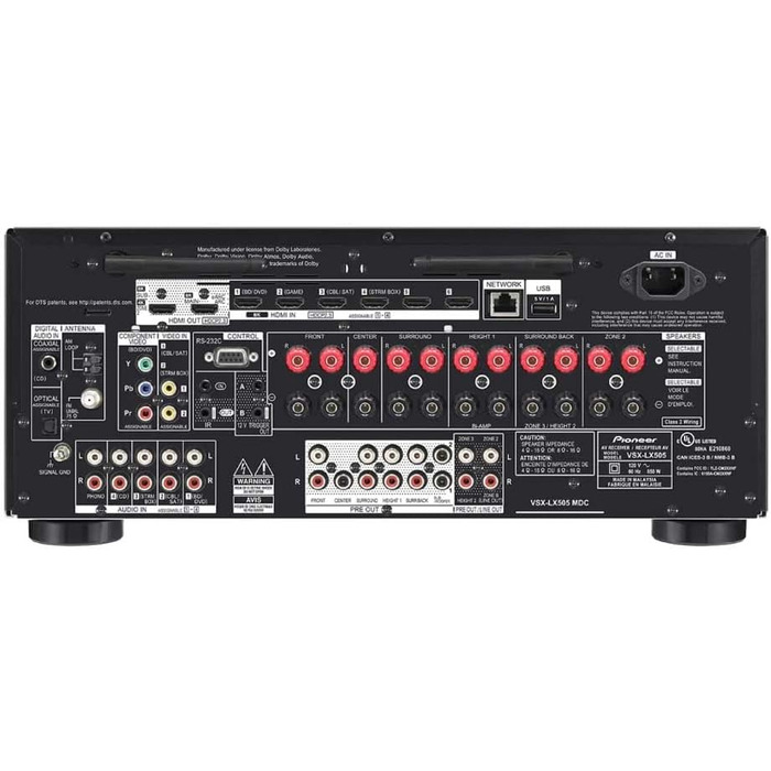 Ресивер Pioneer VSX-LX505, 9.2 канали, чорний