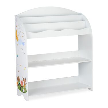 Поличка Relaxdays для дітей з 4 тканинними кошиками