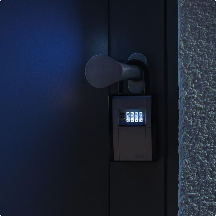 Сейф для ключів ABUS KeyGarage 797 LED з підсвічуванням - чорно-срібний, для ключів та дрібних цінностей