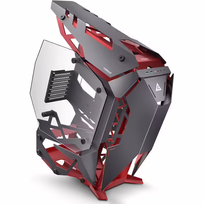 Ігровий корпус Antec Torque Midi-Tower чорний/червоний, алюмінієвий, підтримка ATX/EATX/ITX/Micro ATX