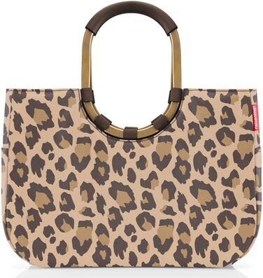 Сумка-шопер Reisenthel Loopshopper L Frame Leo Macchiato з практичними кишенями з перероблених PET-пляшок – стильний та водовідштовхуючий дизайн, колір золото