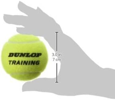 Тенісний м'яч Данлоп тренувальний жовтий 60 шт. - для тренувань і тренувань 60 поліетиленових пакетів