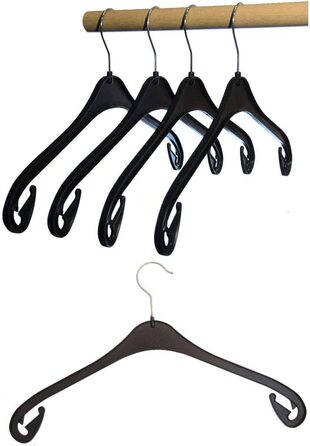 Пластикова вішалка для одягу Hagspied, чорний, гачок для спідниці, 43 см, 25 шт.