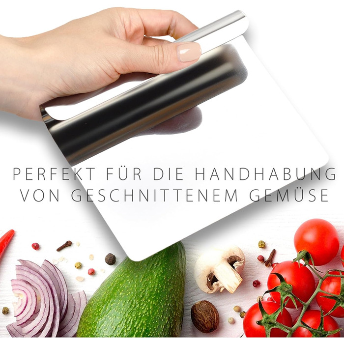 Універсальні кухонні приналежності Hausfelder 2 набору з нержавіючої сталі 18/10, совок для овочів 12x14 см, кухонний шпатель, совок для приготування їжі (2 шт.